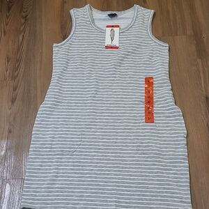 32 Degrees Cool Gray and White Striped‎ Top